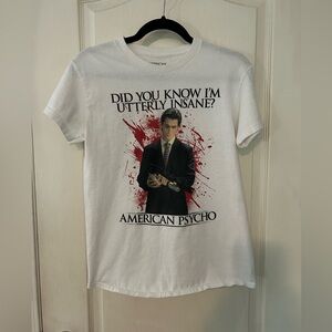 American Psycho White Graphic T-Shirt